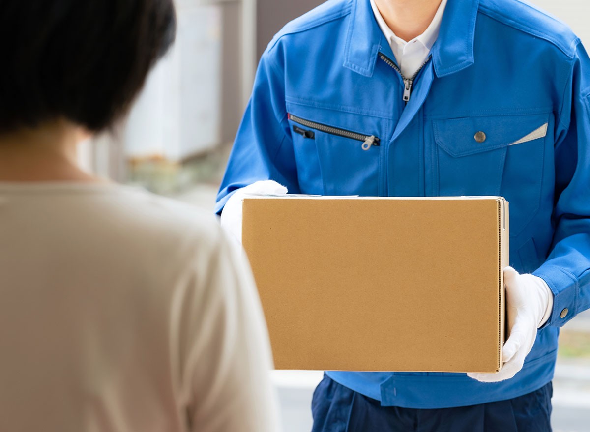 A man delivering a package
