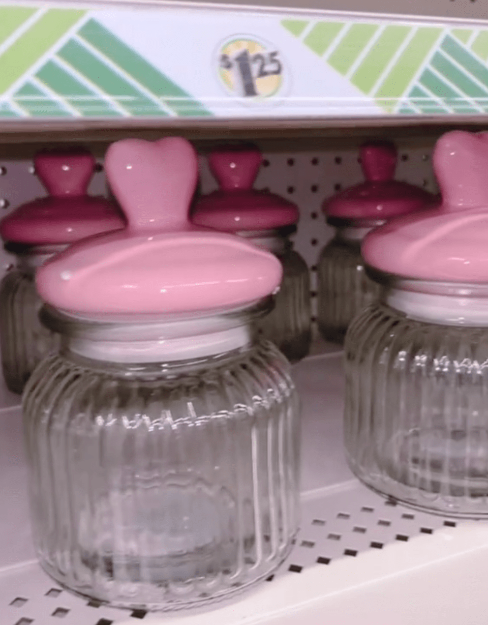 Heart-lid jars at Dollar Tree