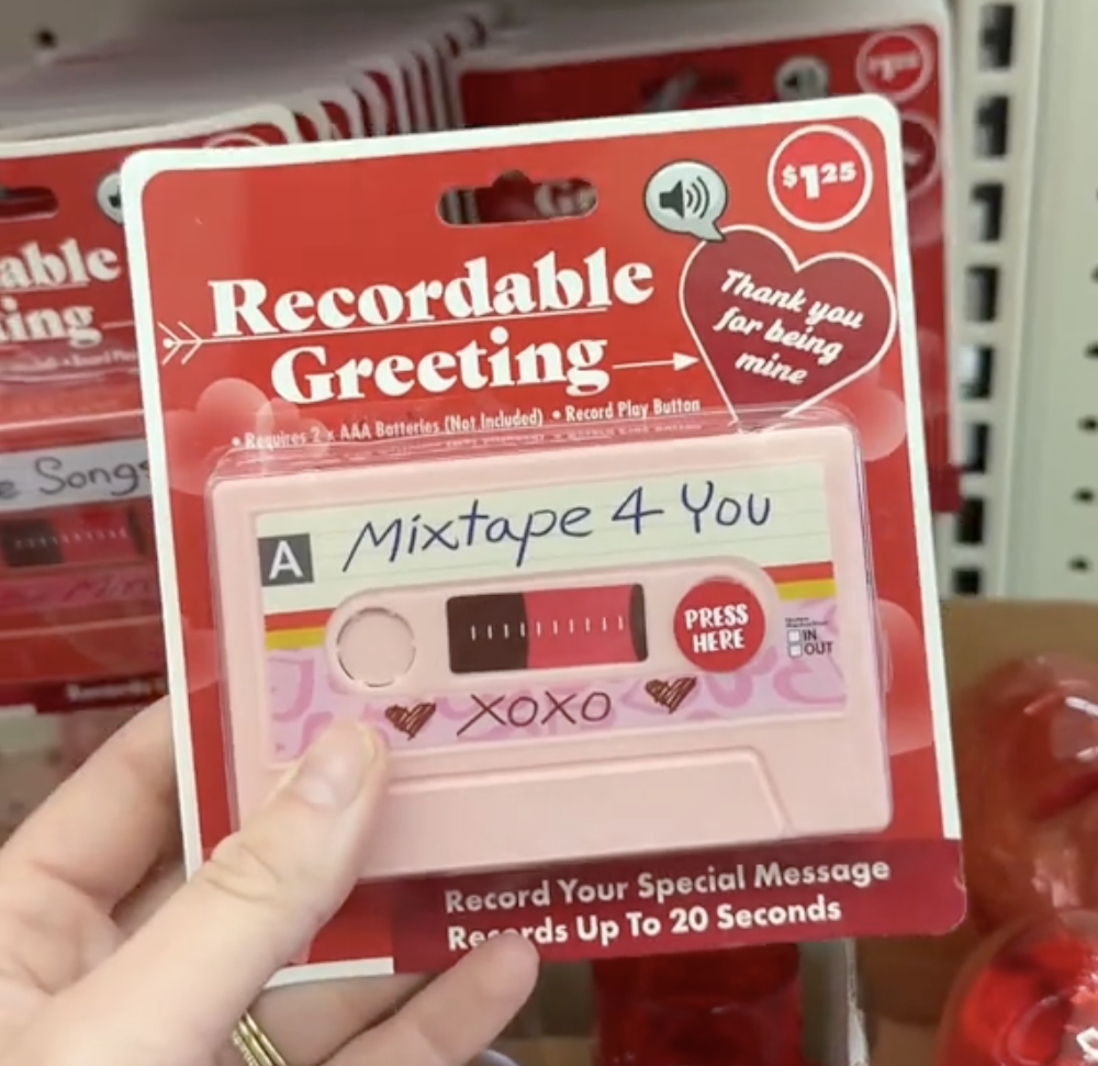 Dollar Tree Valentine's Day recordable greeting mixtapes