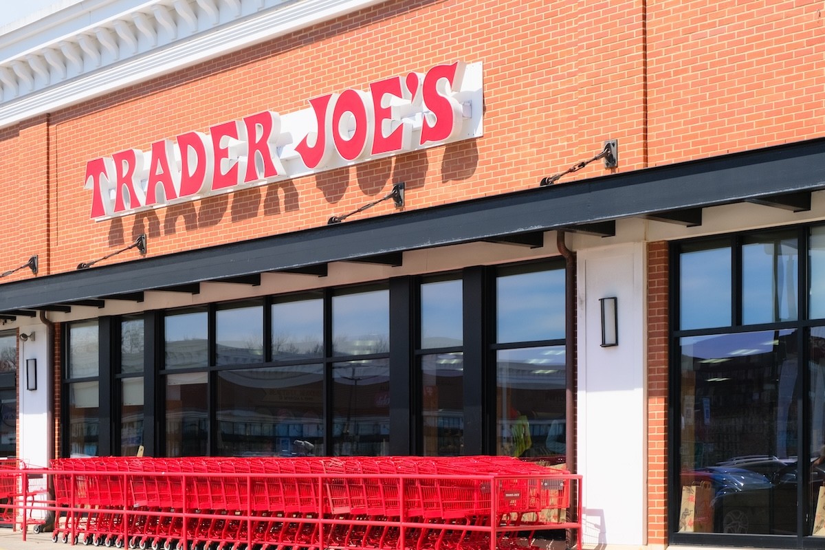 Closeup of a Trader Joe's storefront