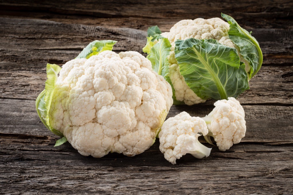 Cauliflower on a wooden surface
