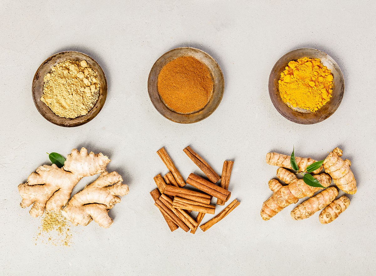 ​Ginger, cinnamon, and turmeric