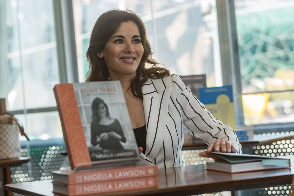 Nigella Lawson at a cookbook signing