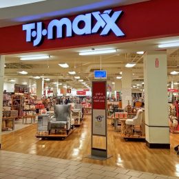 TJ Maxx storefront in a mall