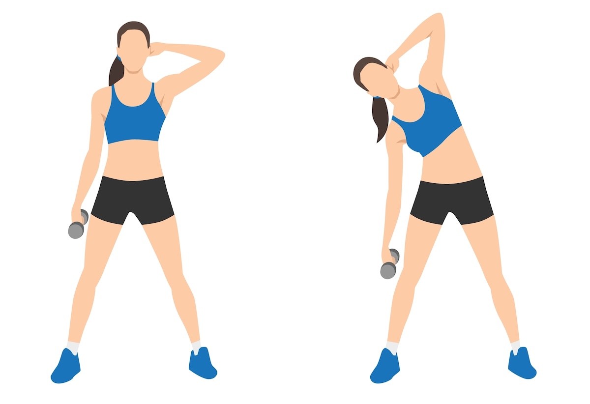 standing oblique crunch graphic