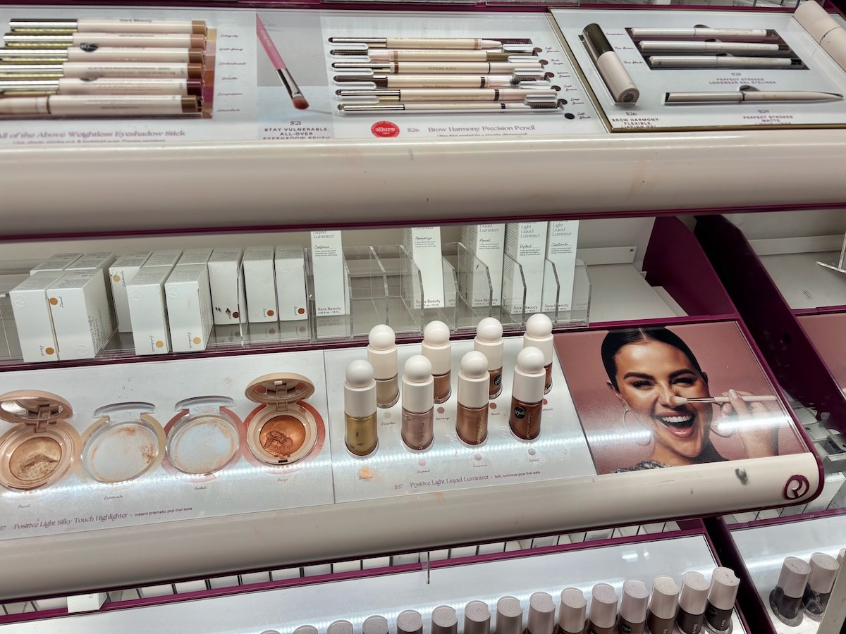Rare Beauty display at Sephora