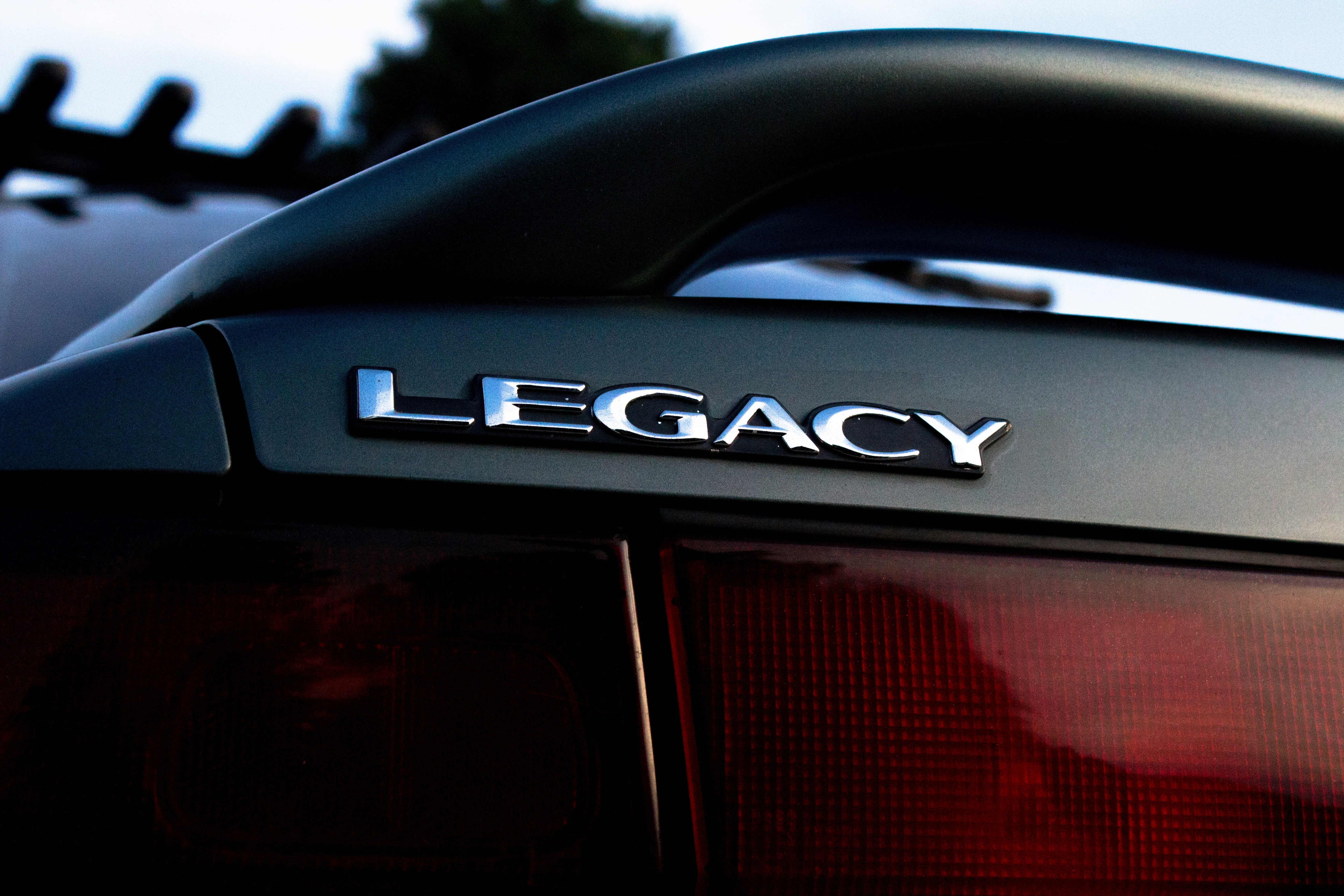legacy logo on a subaru