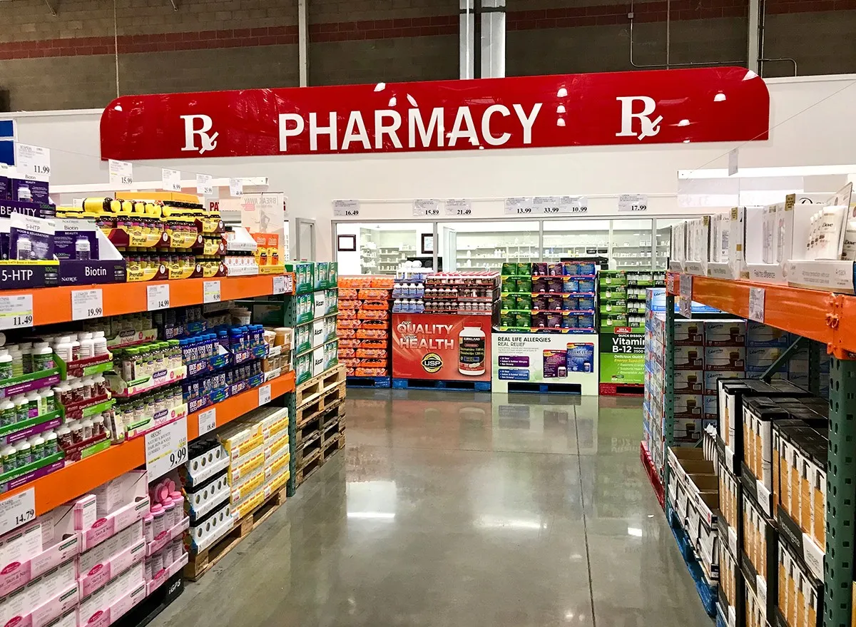 Pharmacy section at Costco.