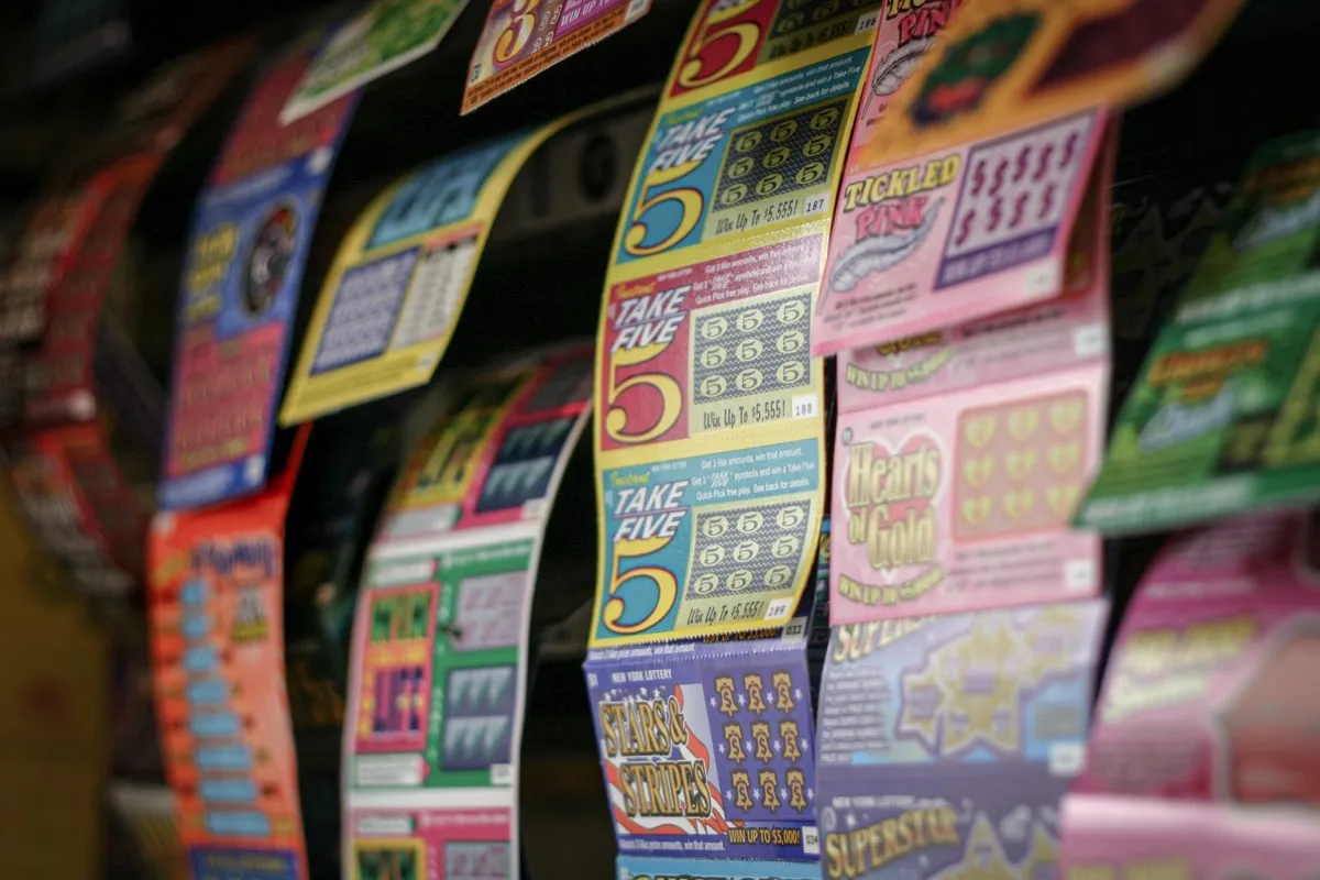 rolls of lottery tickets