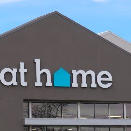 closeup of an At Home storefront