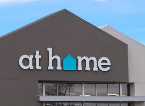 closeup of an At Home storefront