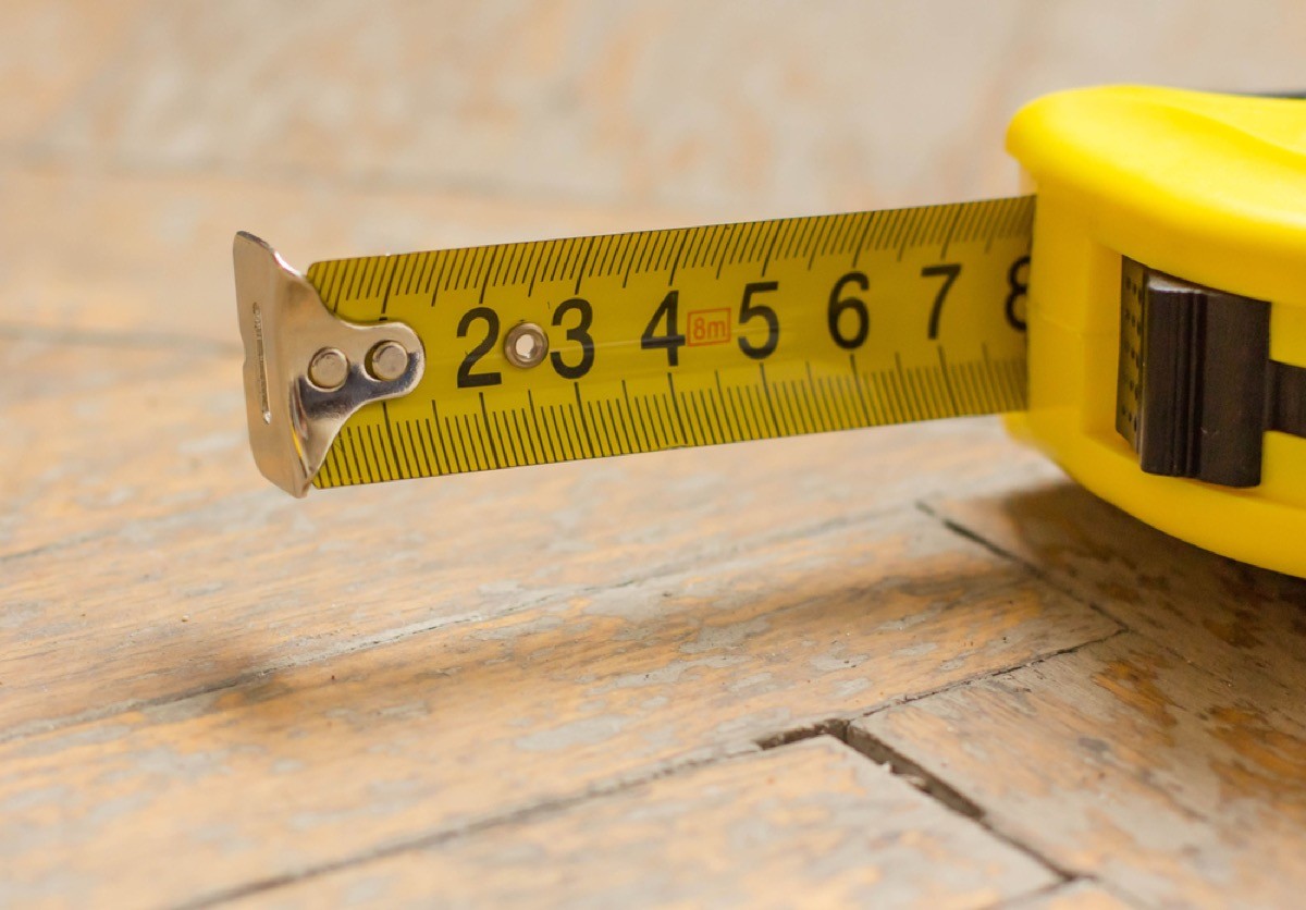 yellow tape measure closeup