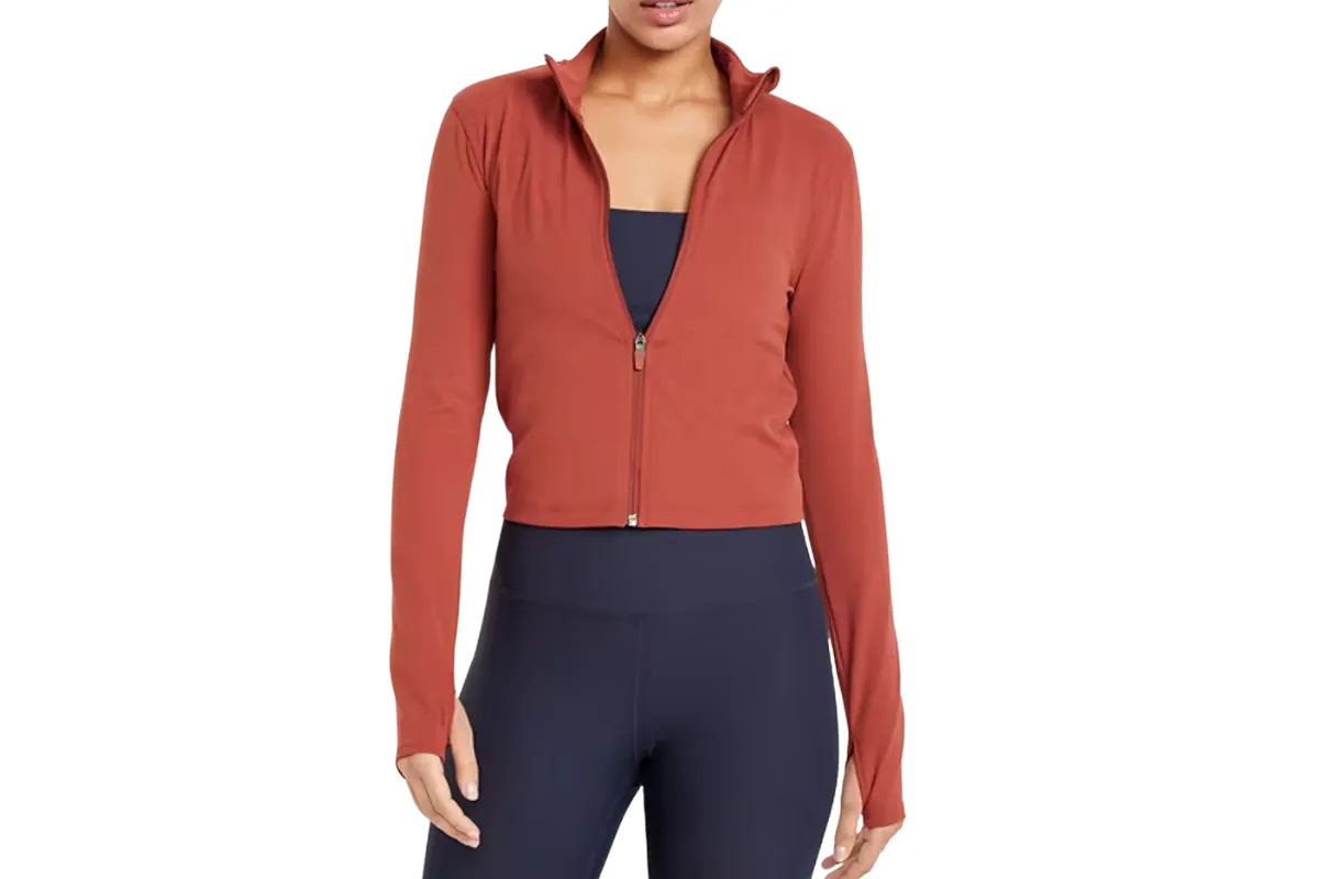 Old Navy StudioSmooth Crop Full Zip