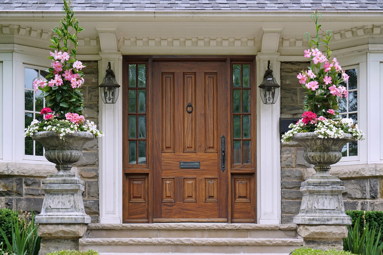 wooden front door