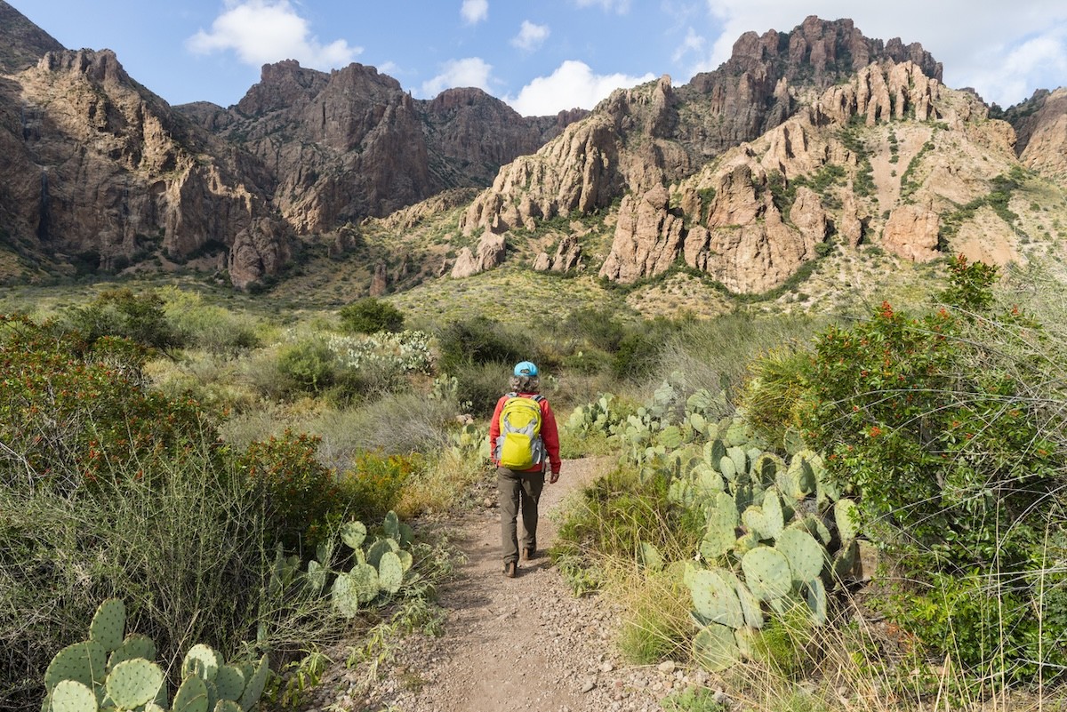 woman hiking in Big Bend National Park