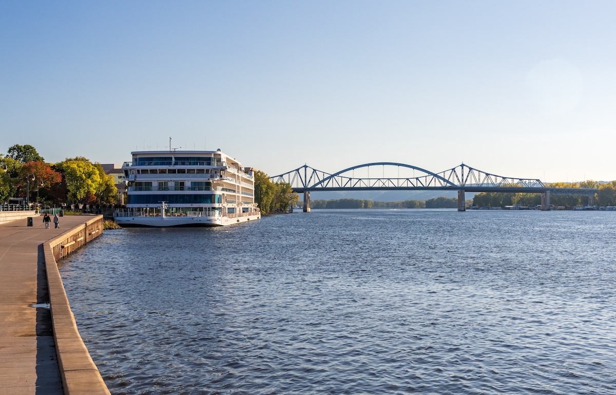 Mississippi River steamboat in LaCrosse, Wisconsin