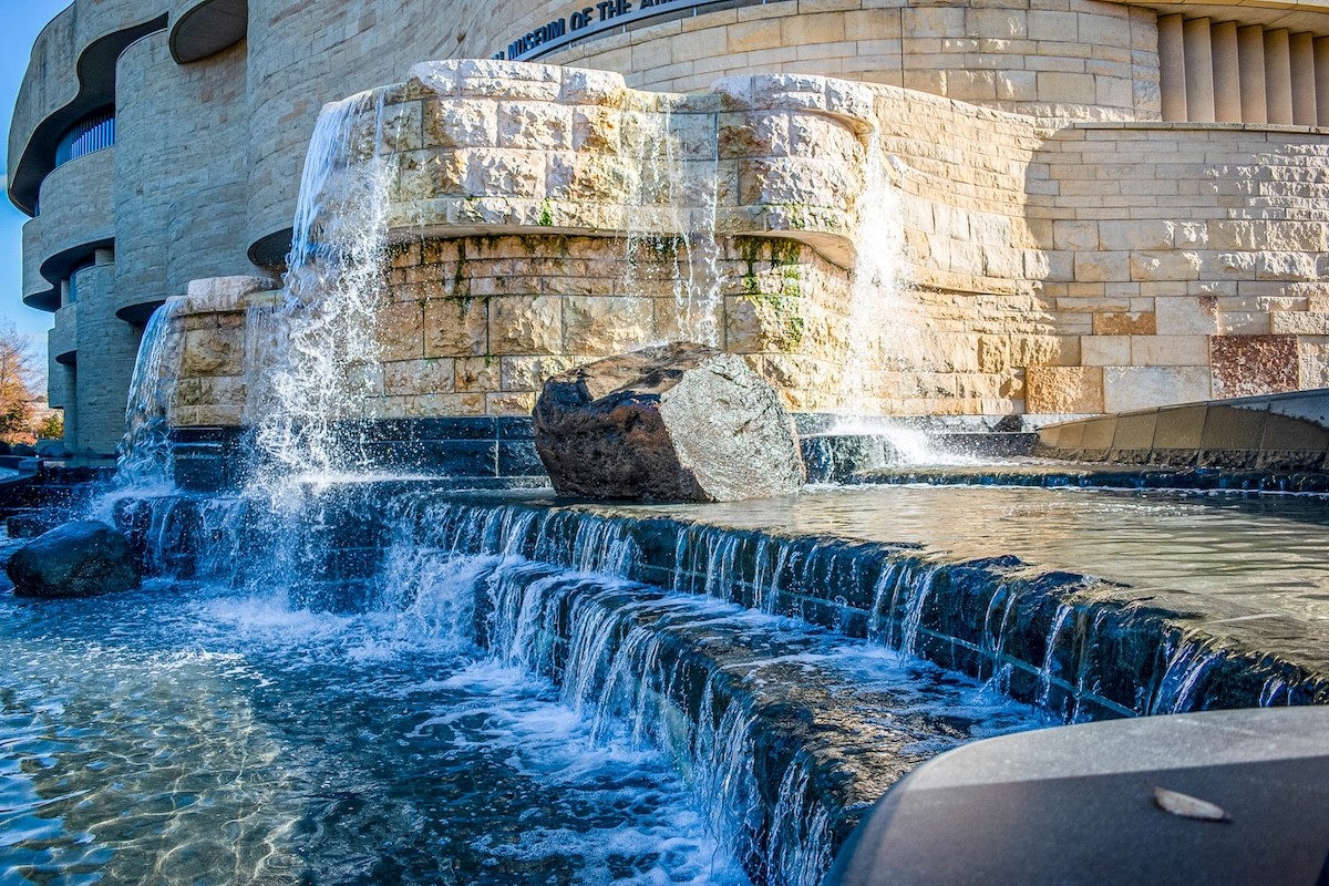 waterfall at the National Museum of the American Indian