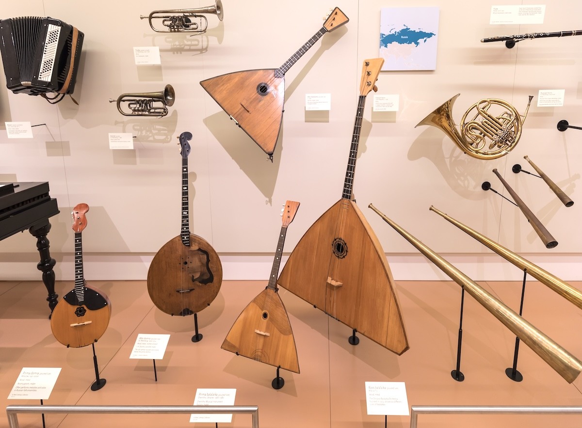 a display at the The Musical Instrument Museum