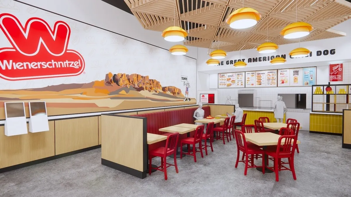 Rendering of a Wienerschnitzel restaurant in Walmart