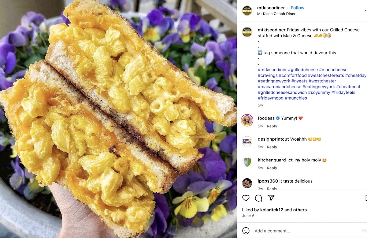 grilled cheese mac n cheese at Mt. Kisco diner