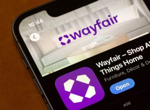 Wayfair app is seen in the App Store on an iPhone