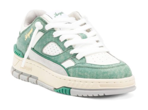green and white sneaker