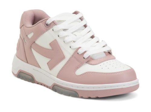white and pink sneaker