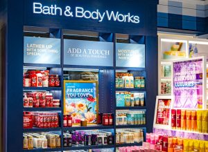 displays in a Bath & Body Works store