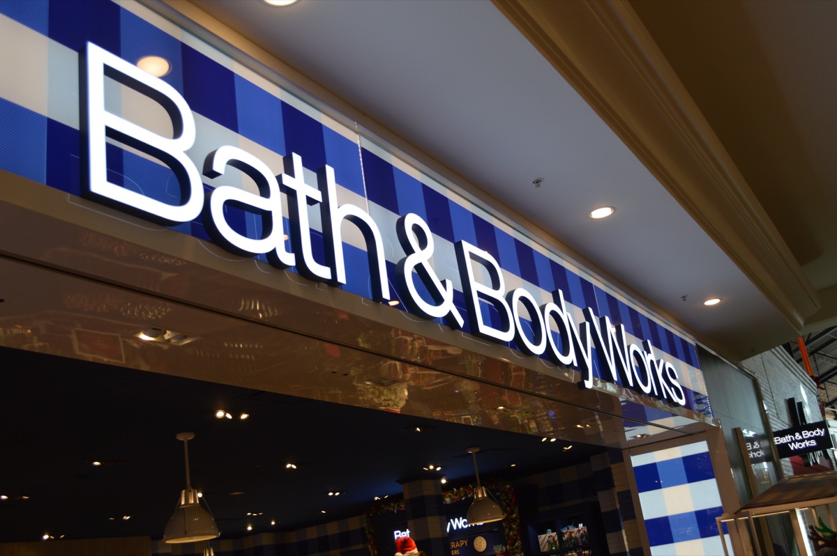 Columbus,OH/USA December 22,2018: Bath & Body Works Store.
