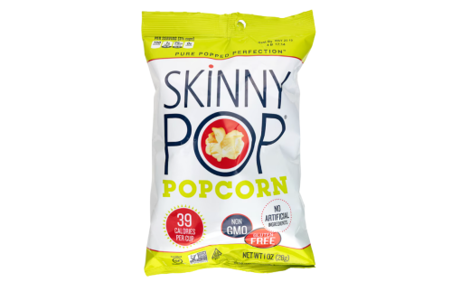 bag of Skinny Pop popcorn