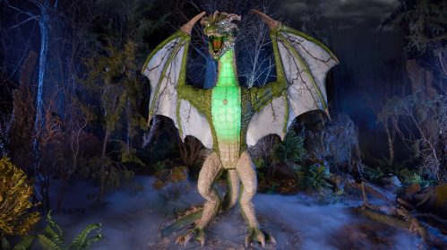 Home Depot giant light-up dragon Halloween decoration