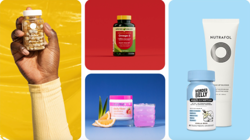 promotional collage of new wellness products at Walmart