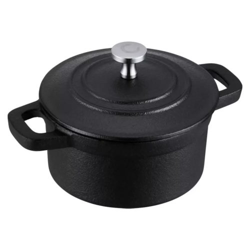 Mini Cast Iron Casserole Black