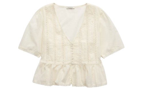 short-sleeved silk blouse from American Eagle