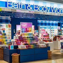 colorful Bath & Body Works store