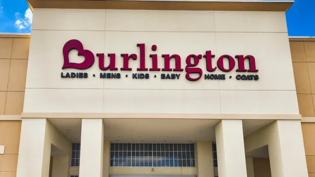 closeup of a Burlington storefront