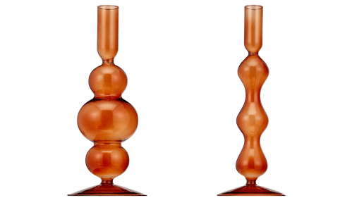 orange bubble vases