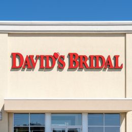 A David's Bridal storefront sign