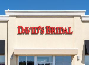 A David's Bridal storefront sign