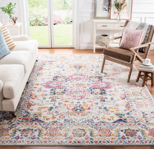 stylish living room with rug
