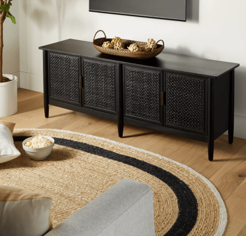 stylish living room with rug