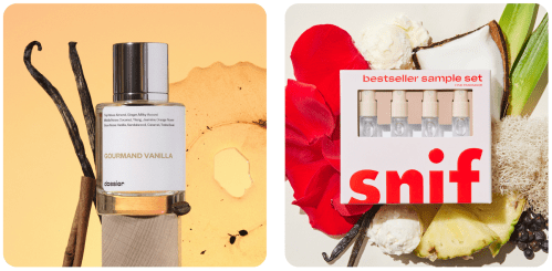 marketing images of new fragrance products at Target