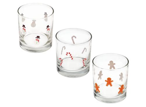 Assorted Christmas Rocks Glass