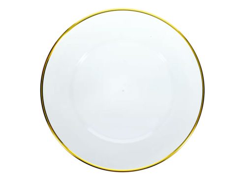 Clear Charger Plate with Gold Rim