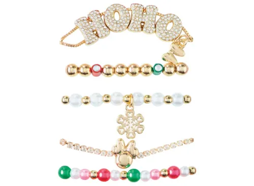Disney Premium Holiday Character Accessories Beaded Bracelet Pack
