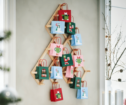 Christmas tree hook wall display