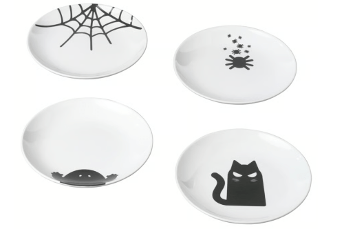 halloween dessert plates