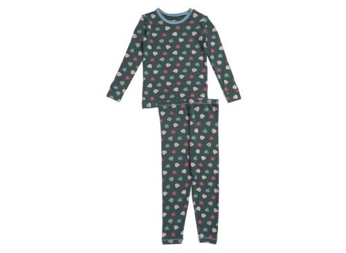 KICKEE PANTS Kids Happy Gumdrops Print Long Sleeve Pajama Set