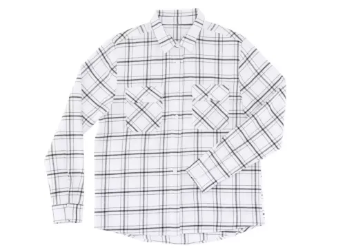 Ladies Flannel Shirt - White