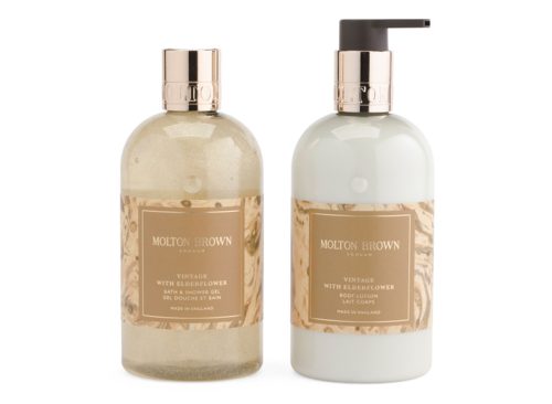 MOLTON BROWN 2pc Vintage With Elderflower Shower Gel And Body Lotion Set